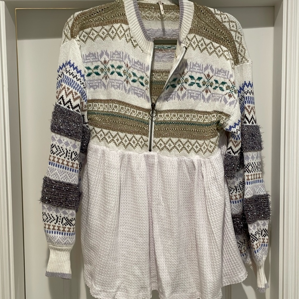 Free People Cozy Cottage Sweater Sz S